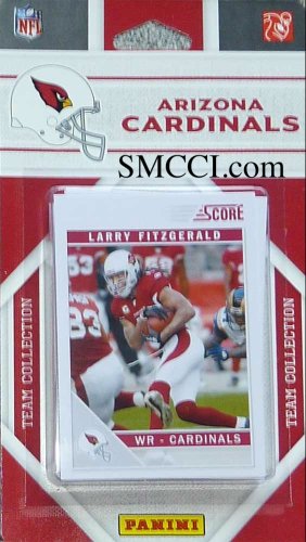 0723450717709 - 2011 SCORE ARIZONA CARDINALS FACTORY SEALED 13 CARD TEAM SET. PLAYERS INCLUDE: ADRIAN WILSON, BEANIE WELLS, DARNELL DOCKETT, DOMINIQUE RODGERS-CROMARTIE, JAY FEELY, LAROD STEPHENS-HOWLING, LARRY FITZGERALD, STEVE BREASTON, TIM HIGHTOWER, PATRICK PETERSON
