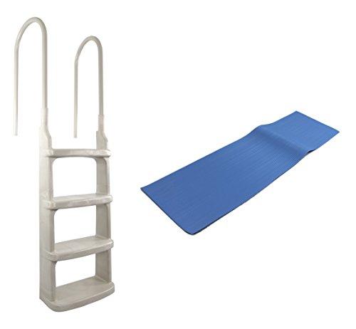 0723466538695 - MAIN ACCESS 200200 EASY INCLINE ABOVE GROUND IN-POOL SWIMMING POOL LADDER W/ MAT