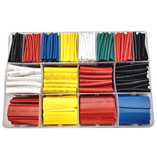 0723610083187 - COPAPA 610 PCS 2:1 HEAT SHRINK TUBE 6 COLORS 10 SIZES TUBING SET COMBO ASSORTED SLEEVING WRAP CABLE WIRE KIT FOR DIY KIT - 2:1 SHRINK RATIO