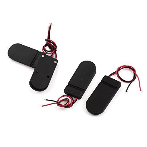 0723610084047 - COPAPA PLASTIC BATTERY HOLDER FOR 2 X 3V CR2032 COIN BUTTON CELL 4 PCS BLACK BOX COVER