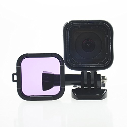 0723610640557 - DIVING POLARIZER UNDERWATER DIVE LENS FILTER COVER GOPRO ACESSORIOS SESSION FOR HERO 4 3+ HOUSING CASE (PURPLE)