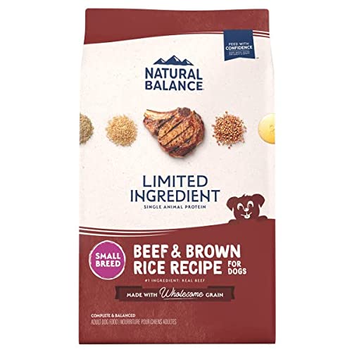 0723633014151 - NATURAL BALANCE LIMITED INGREDIENT SMALL-BREED ADULT DRY DOG FOOD WITH HEALTHY GRAINS, BEEF & BROWN RICE, 12 POUNDS