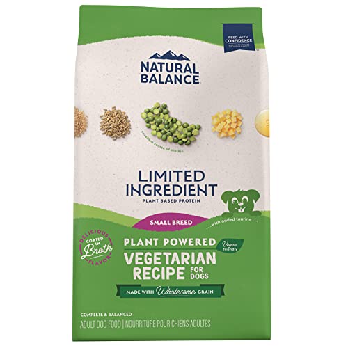 0723633014175 - NATURAL BALANCE LIMITED INGREDIENT VEGETARIAN SMALL BREED RECIPE WITH VEG BROTH COATING | SMALL-BREED ADULT DRY DOG FOOD | 12-LB. BAG