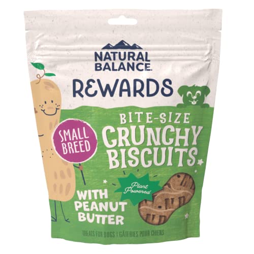 0723633014625 - NATURAL BALANCE REWARDS CRUNCHY BISCUITS, BITE-SIZE TREATS FOR SMALL-BREED DOGS, MADE WITH PEANUT BUTTER, 8 OUNCE POUCH