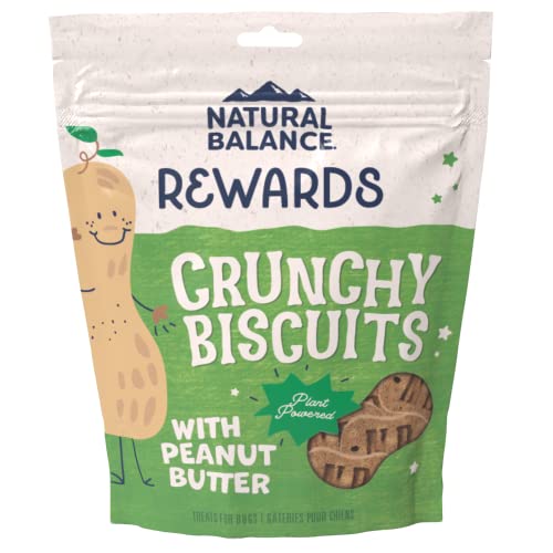 0723633014632 - NATURAL BALANCE REWARDS CRUNCHY BISCUITS, DOG TREATS WITH PEANUT BUTTER, 14 OUNCE POUCH