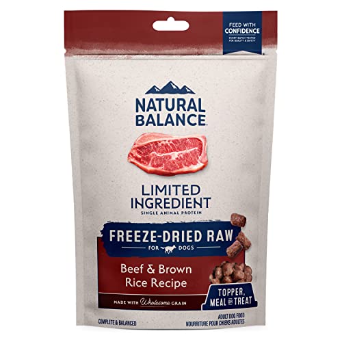0723633360289 - NATURAL BALANCE LIMITED INGREDIENT DIET FREEZE DRIED BEEF & BROWN RICE | ADULT DRY DOG FOOD FOR MEAL, TREAT OR TOPPER | 13-OZ BAG