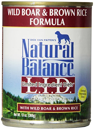 0723633421317 - DICK VAN PATTEN'S NATURAL BALANCE L.I.D LIMITED INGREDIENT DIETS WILD BOAR AND BROWN RICE CANNED DOG FORMULA, 13-OUNCE, PACK OF 12