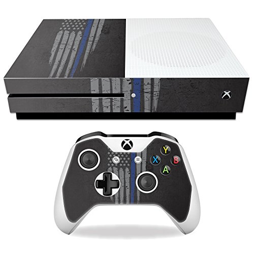 0723641585995 - MIGHTYSKINS PROTECTIVE VINYL SKIN DECAL FOR MICROSOFT XBOX ONE S WRAP COVER STICKER SKINS THIN BLUE LINE