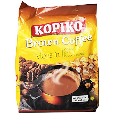0723751023448 - KOPIKO INSTANT 3 IN 1 BROWN COFFEE - 30 PACKETS/BAG (26.5 OZ)