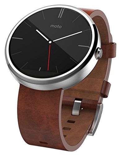 0723755005655 - MOTOROLA MOBILITY MOTO 360 ANDROIDWEAR SMARTWATCH FOR ANDROID DEVICES 4.3 OR HIGHER - COGNAC LEATHER - 22MM