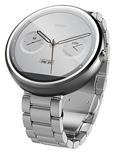 0723755005730 - MOTOROLA MOBILITY MOTO 360 ANDROIDWEAR SMARTWATCH FOR ANDROID DEVICES 4.3 OR HIGHER - NATURAL METAL - 18MM