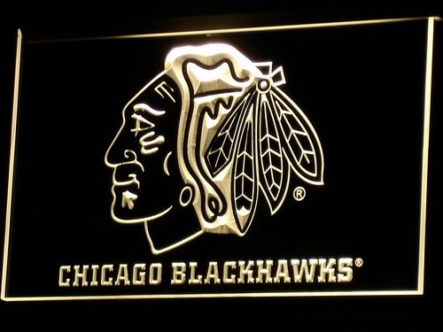 0723794160773 - CHICAGO BLACKHAWKS NHL HOCKEY NEON LIGHT SIGN