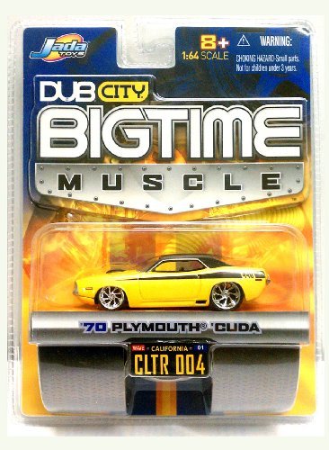 0723794853835 - DUB CITY 1:64 SCALE BIG TIME MUSCLE 70 PLYMOUTH 'CUDA YELLOW / BLACK | 2004