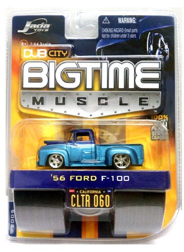 0723794853880 - BIG TIME MUSCLE 56 FORD F-100 / 2 TONE BLUE / 1:64 SCALE / DUB CITY / 2005