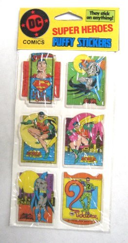 0723794858458 - DC COMICS SUPER HEROES PUFFY STICKERS YELLOW PACK / 1988 DC COMICS
