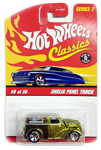 0723794858816 - HOT WHEELS CLASSICS SERIES 2 / #8 OF 30 / ANGLIA PANEL TRUCK / 1:64 SCALE LIME-YELLOW