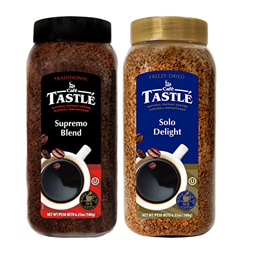 0723800967174 - CAFÉ TASTLÉ SUPREMO BLEND & SOLO DELIGHT 6.35 OUNCE INSTANT COFFEE VARIETY PACK OF 2