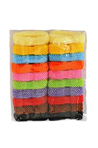 0723800995016 - MIX COLORS BABY GIRLS KIDS CHILDREN ELASTIC HAIR TIES BANDS ROPE PONYTAIL HOLDERS HEADBAND HAIR ACCESSORIES (SUNRISE COLOR)
