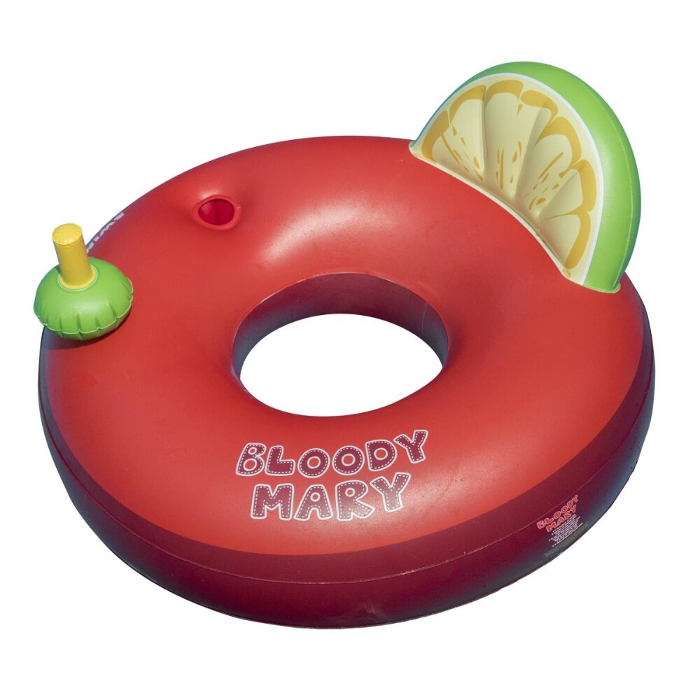 0072381590197 - SWIM CENTRAL 32822736 41 IN. INFLATABLE SWIMMING POOL RING FLOAT, RED & GREEN