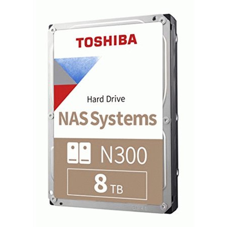 0723844000257 - TOSHIBA N300 8TB NAS 3.5-INCH INTERNAL HARD DRIVE - CMR SATA 6 GB/S 7200 RPM 256 MB CACHE - HDWG180XZSTA