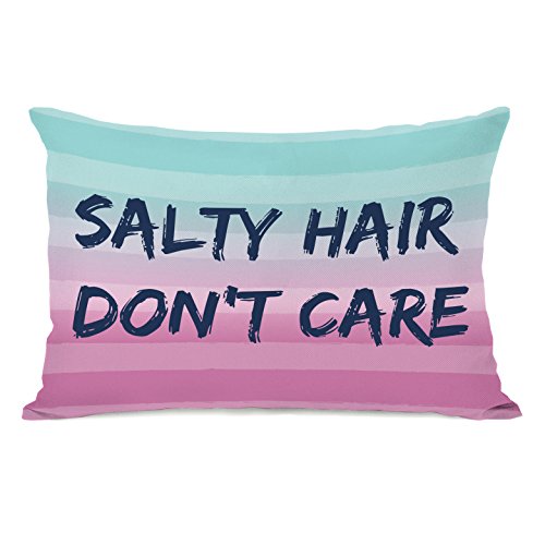 0723856685886 - ONE BELLA CASA SALTY HAIR, DON'T CARE OUTDOOR THROW PILLOW BY OBC, 14X 20, MULTI/GRAY