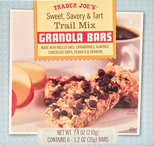 0723856922936 - TRADER JOES SWEET, SAVORY & TART TRAIL MIX GRANOLA BARS W/ ROLLED OATS, CRANBERRIES, ALMONDS, CHOCOLATE CHIPS