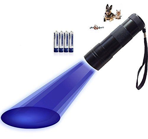 0723905688097 - UV BLACKLIGHT FLASHLIGHT,URINE DETECTORS DOGS STAINS DETECTOR CATS ODOR DETECTOR, FIND STAINS ON CARPET, RUGS & CLOTHES (WITH AAA BATTERIES INCLUDED)