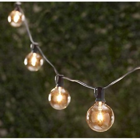 0723905703493 - SPRING ROSE(TM) 25 CLEAR PATIO STRING GLOBE LIGHTS WITH BLACK CORD. CONTAINS 2 E