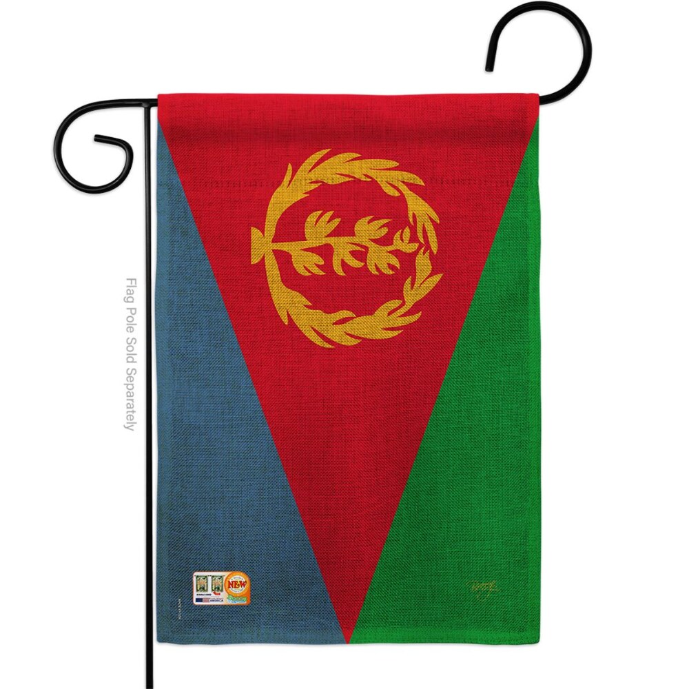 0072408655595 - BREEZE DECOR BD-CY-G-108299-IP-DB-D-US15-BD 13 X 18.5 IN. ERITREA BURLAP FLAGS OF THE WORLD N