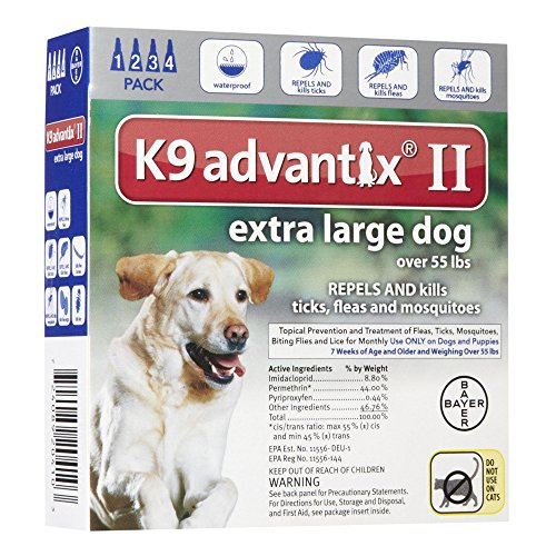 0724089204103 - BAYER ADVANTIX II, EXTRA LARGE DOGS, OVER 55-POUND, 4-MONTH