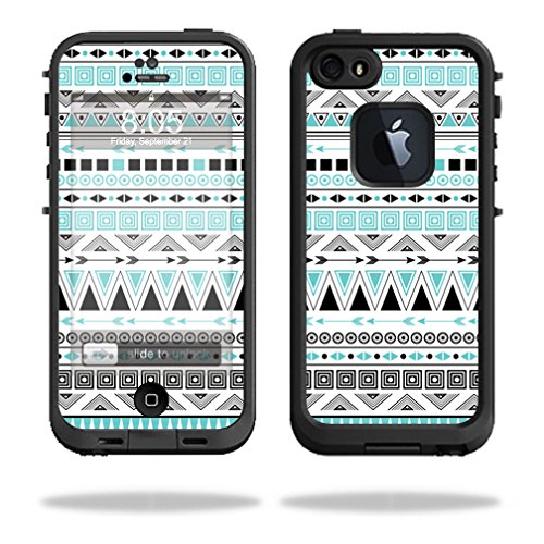 0724131235260 - MIGHTYSKINS PROTECTIVE VINYL SKIN DECAL FOR LIFEPROOF IPHONE 5/5S FRE WRAP COVER STICKER SKINS TURQUOISE TRIBAL