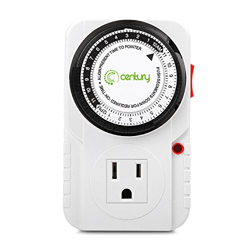 7241870876361 - CENTURY 24 HOUR PLUG-IN MECHANICAL TIMER GROUNDED