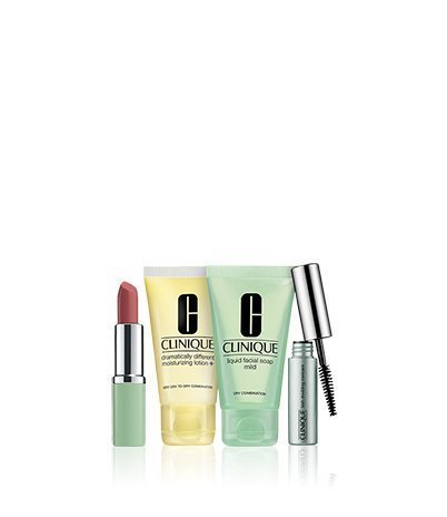 0724195127754 - NEW 2015 CLINIQUE 5PC BEAUTY COLOR SKINCARE MAKEUP GIFT SET DRAMATICALLY DIFFERENT MOISTURIZING LOTION+, LIQUID FACIAL SOAP MILD , LASH DOUBLING MASCARA & MORE! ($70 VALUE) TRAVEL SIZE WITH COSMETIC BAG