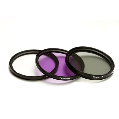 0724327592306 - SOLOSHOT OPTIC65 CAMCORDER FILTER HD MULTI-COATED 52MM 3 PIECE ENHANCING FILTER KIT (UV PROTECTOR, CIRCULAR POLARIZER & FLD FLUORESCENT FILTER) - WHEN USING 52MM THREADED LENSES - INCLUDES FILTER CASE