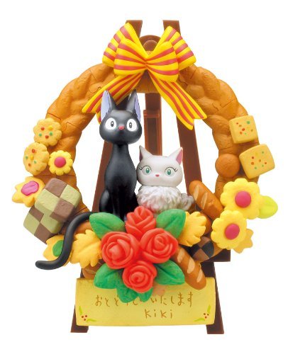 0724393371751 - JAPAN OFFICIAL STUDIO GHIBLI - KIKI'S DELIVERY SERVICE JIJI & LILY CAT'S WEDDING 3D STANDING PUZZLE (35 PIECES) COMPLETE FIGURE GIFT BLACK WHITE JIGSAW PUZZLEBALL KIDS TOY KITTY ROOM DECOR DECORATION