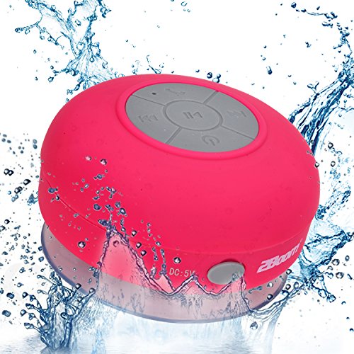 0724500658850 - 2BOOM AQUA JAM PORTABLE BLUETOOTH WIRELESS WATER RESISTANT SHOWER SPEAKER WITH SUCTION CUP PINK