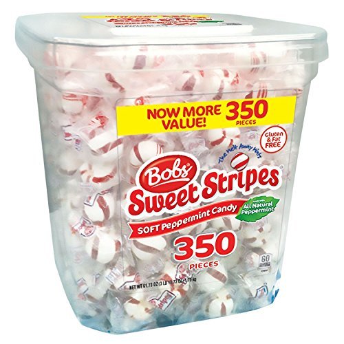0724519253039 - BOBS SWEET STRIPES SOFT PEPPERMINT BALLS (350 COUNT)