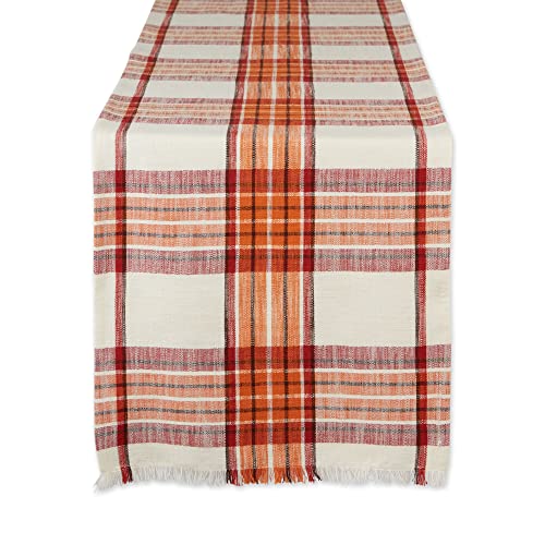 0072456134615 - DII PUMPKIN SPICE PLAID COLLECTION TABLETOP, TABLE RUNNER, 14X72