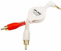0724580612537 - RETRACTABLE STEREO 3.5MM TO RCA AUDIO CABLE