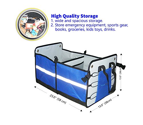 0724597214151 - BEST QUALITY PREMIUM COLLAPSIBLE CAR TRUNK ORGANIZER OR STORAGE BY FRIENDS FOREVER.STURDY CONSTRUCTION,HEAVY AND DURABLE DUTY SOLUTION.GREAT FOR SUV, VANS, CARS, TRUCKS,MINIVAN,HOME.