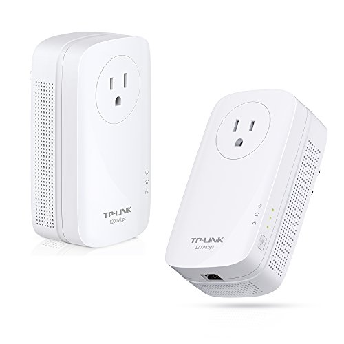 0724627283775 - TP-LINK TL-PA8010P KIT AV1200 GIGABIT WITH POWER OUTLET PASS-THROUGH POWERLINE ADAPTER, UP TO 1200MBPS