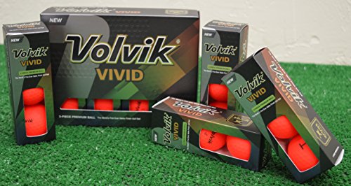 0724680358878 - 2 DOZEN VOLVIK VIVID MATTE RED GOLF BALLS - NEW IN BOX