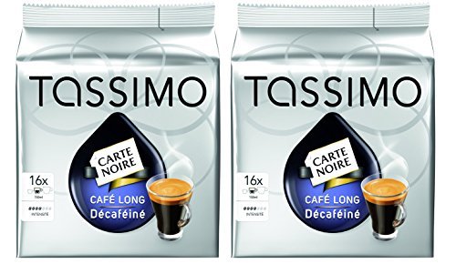 0725022997601 - TASSIMO CARTE NOIRE CAFE LONG DECAFFEINATED DECAF 16 T DISCS (PACK OF 2 - TOTAL 32 DISCS)