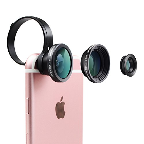 0725090596584 - POLAROID NEW RELEASE 3 IN 1 CLIP-ON CAMERA LENS, PROFESSIONAL 180 DEGREE SUPREME FISHEYE + 0.67X WIDE ANGLE + 10X MACRO LENS FOR IPHONE / SAMSUNG GALAXY AND MOST OF THE SMARTPHONE AND TABLETS BLACK