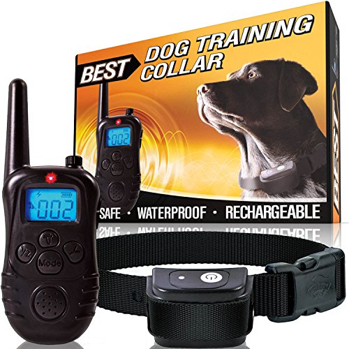 0725407231238 - BEST DOG TRAINING COLLAR WITH REMOTE - (1000 FT RANGE) - LOW VOLTAGE ELECTRIC SHOCK & 100% WEATHERPROOF - PETS OF ALL SIZES (PUPPY, SMALL, MEDIUM, & LARGE BREEDS) 3 FEATURES TONE, VIBRATION, & SHOCK