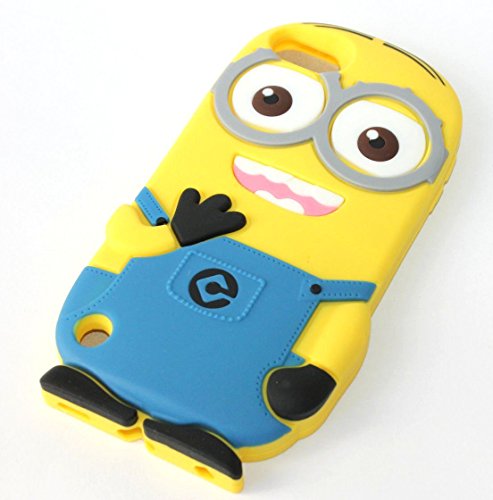 0725407594401 - FOR IPOD TOUCH 5TH & 6TH GENERATION - CUTE DESPICABLE ME MINIONS SOFT GEL RUBBER SILICONE PROTECTION SKIN CASE COVER & STYLUS PEN