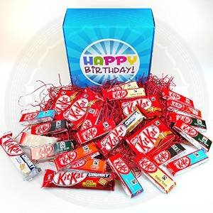 0725627032936 - THE ULTIMATE KITKAT CHOCOLATE LOVERS HAPPY BIRTHDAY GIFT BOX - BY MORETON GIFTS - FULL OF KIT KAT BARS, ORIGINAL, MINT, COOKIE AND CREAM, TOFFEE TREAT, DARK, ORANGE, WHITE, PEANUT BUTTER CHUNKY ...