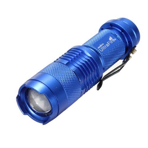 7257259952304 - PACKAGE INCLUDES:<BR> 1X 7W 300LM LED FLASHLIGHT TORCH ADJUSTABLE FOCUS ZOOM LIGHT LAMP, COLOR : DARK BLUE, 3 MODE: HIGH/LOW/STROBE. <BR> 2X 1200MAH 14500 RECHARGABLE BATTERIES<BR> 1X TWO-BATTERY CHARGER<BR>