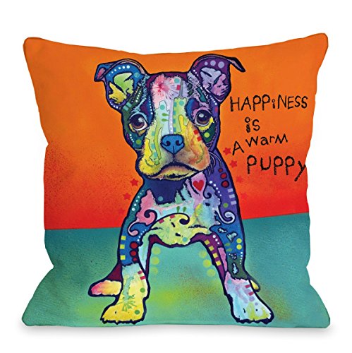 0725734767875 - DOGGY DÉCOR ON MY OWN THROW PILLOW BY DEAN RUSSO FOR ONE BELLA CASA, 16 H X 16 L
