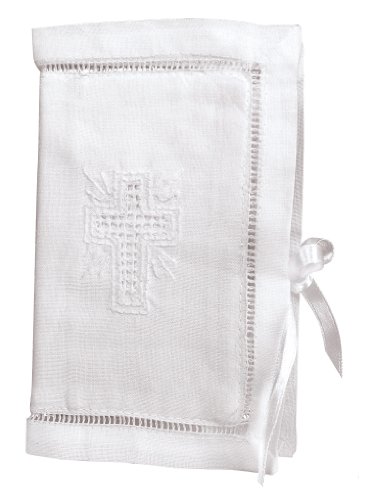 0725826482105 - STEPHAN BABY KEEPSAKE BIBLE WITH EMBROIDERED COVER AND RIBBON-TIE CLOSURE, WHITE